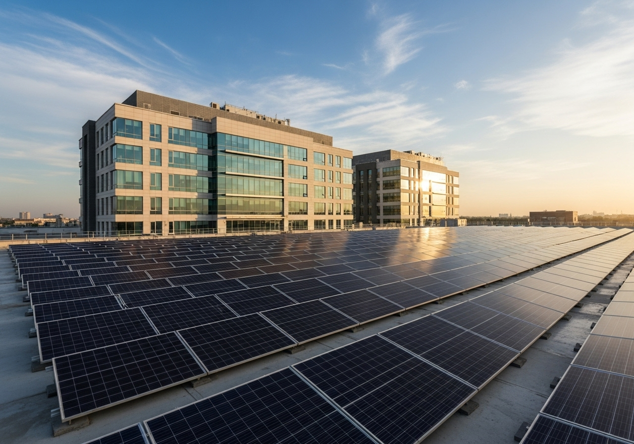 Commercial solar installation